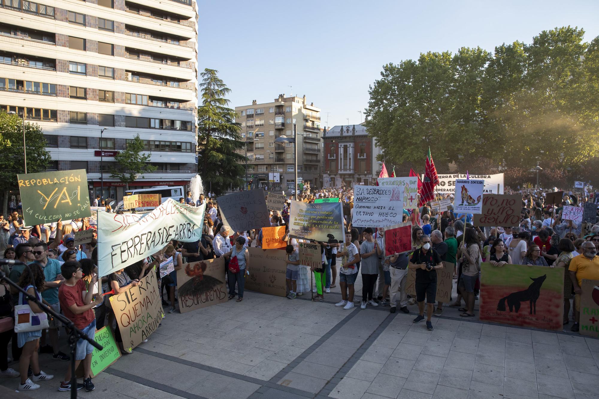 Manifestación Zamora Incendios forestales 28-07-2022 - 17